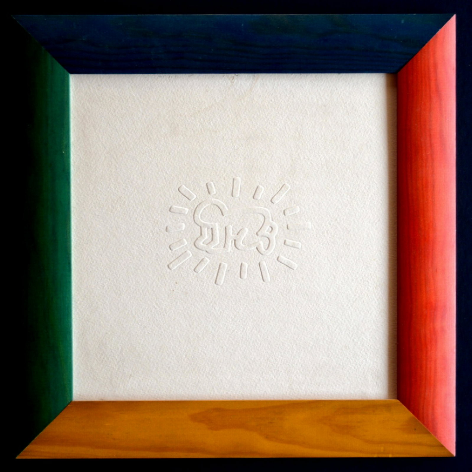 Keith Haring, engraving: Keith Haring, Engraving without signature. Measures: 25 x 25 cm. Framed