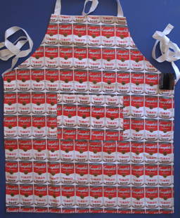 COLEMANS TOMATO SOUP APRON BY THE ANDY WARHOL SOCIETY: A COLEMAN'S TOMATO SOUP APRON BY THE ANDY WARHOL SOCIETY .Size XL.2005 year.Condition is New with tags.