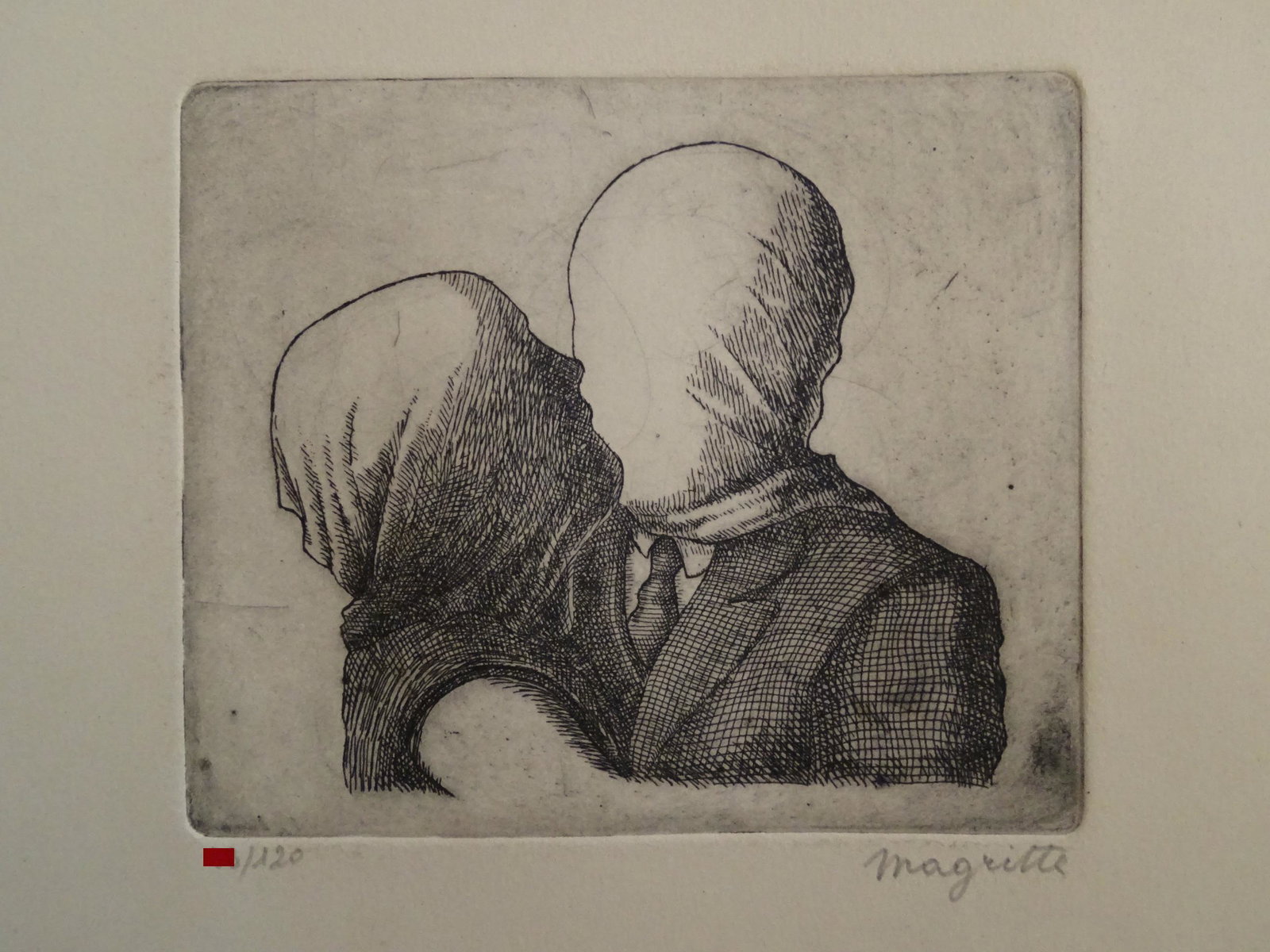 Rene Magritte, gravure, hand signed: Rene Magritte (attributed),gravure, hand signed, good condition, 27.5x24cm, Rene Magritte was a Belgian Surrealist artist. He became well known for creating a number of witty and thought-provoking ima