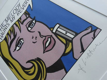 ROY LICHTENSTEIN, SIGNED IN PRINT: Roy Lichtenstein, 50x40cm, signed in print. Shipping and removal of goods: Novartia offers IN-HOUSE shipping. All property is to be packed, shipped or transported at the risk and expense of the