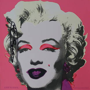 Andy Warhol - Marilyn, hand signed: Andy Warhol , (Announcement) 1981.Hand signed with black marker.Edition of Castelli Graphics, New York, 1981 Technique: Offset lithograph in colours, Marilyn Monroe on wove paper, the full sheet,