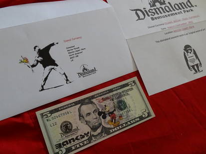 Banksy artwork, 2015: Grafitti from the Banksy Dismaland exhibition