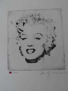 Andy Warhol, gravure, hand signed: Andy Warhol (attributed),gravure, hand signed, good condition, 26.4x 24cm.Andy Warhol was an American artist, director and producer who was a leading figure in the visual art movement known as pop