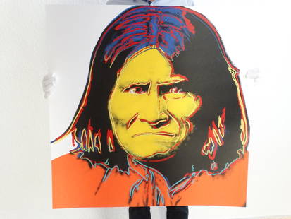 Andy Warhol: Geronimo: 1986: Geronimo (F./S. II. 384), 1986, screenprint in colors on Lenox Museum Board, ', with the inkstamp of the publisher on verso and blindstamp paper size 36 x 36 inch Images size 36 x 36 inch.Size: ca