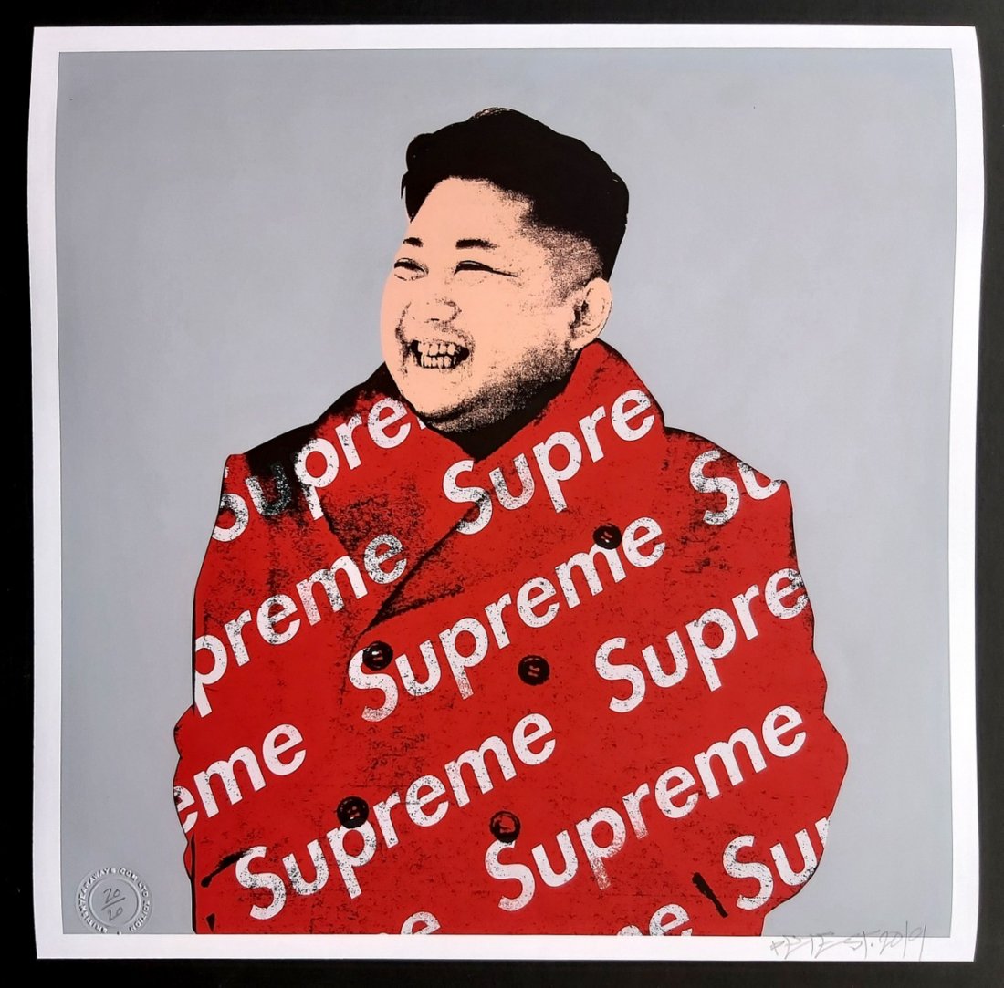 Supreme Leader - signed petestreet ltd ed print: Supreme Leader. By petestreet / petest / detestpetest. Signed Limited Edition Print. Edition of 20 of each colour. Measures 45x45cm (approx 18x18")
