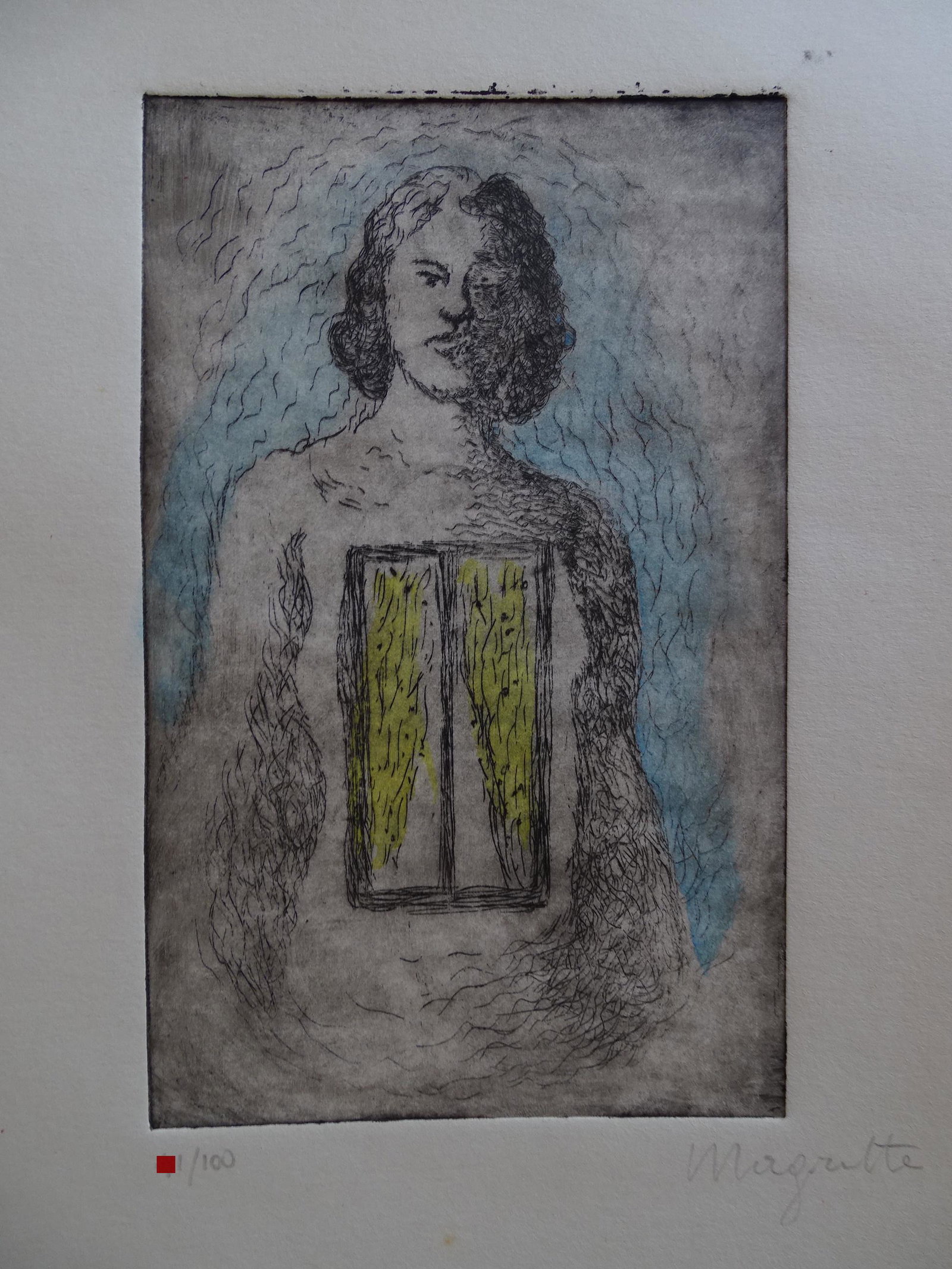 Rene Magritte, gravure, hand signed: Rene Magritte (attributed),gravure, hand signed, good condition, 34x25 cm, Rene Magritte was a Belgian Surrealist artist. He became well known for creating a number of witty and thought-provoking imag