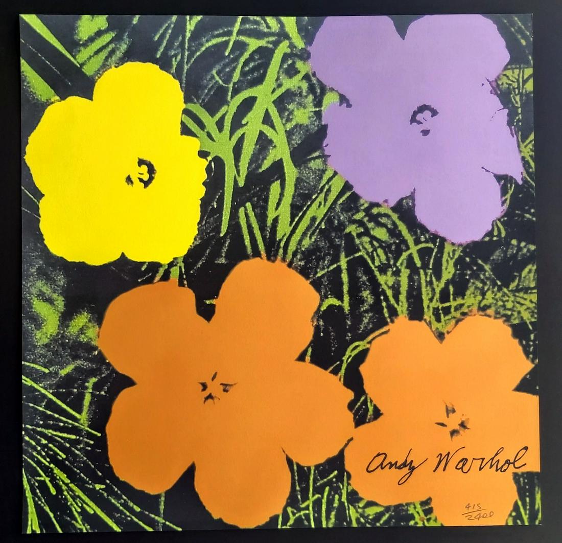 Andy Warhol POPPY FLOWERS. 60x60 CM Certificate Of: Andy Warhol .Title :POPPY FLOWERSSize 60x60 cm .Paper 300/400 grams.Printed signature. . Edition 2400 max.