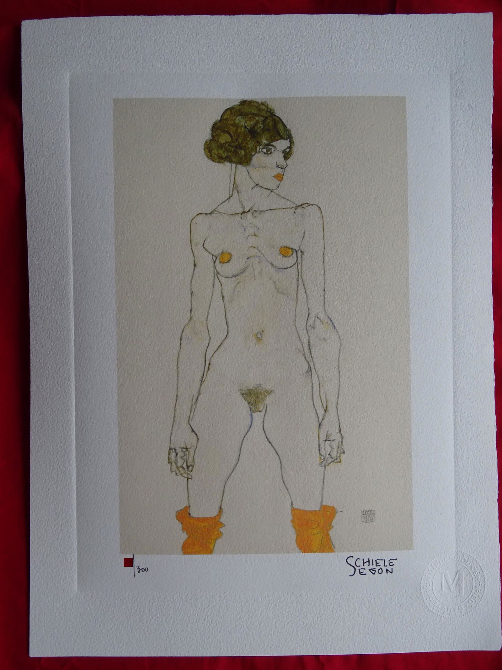 Egon Schiele: Egon Schiele, limited edition print 38x28cm, Arts Edition Impression Ars Longa Vita Brevis