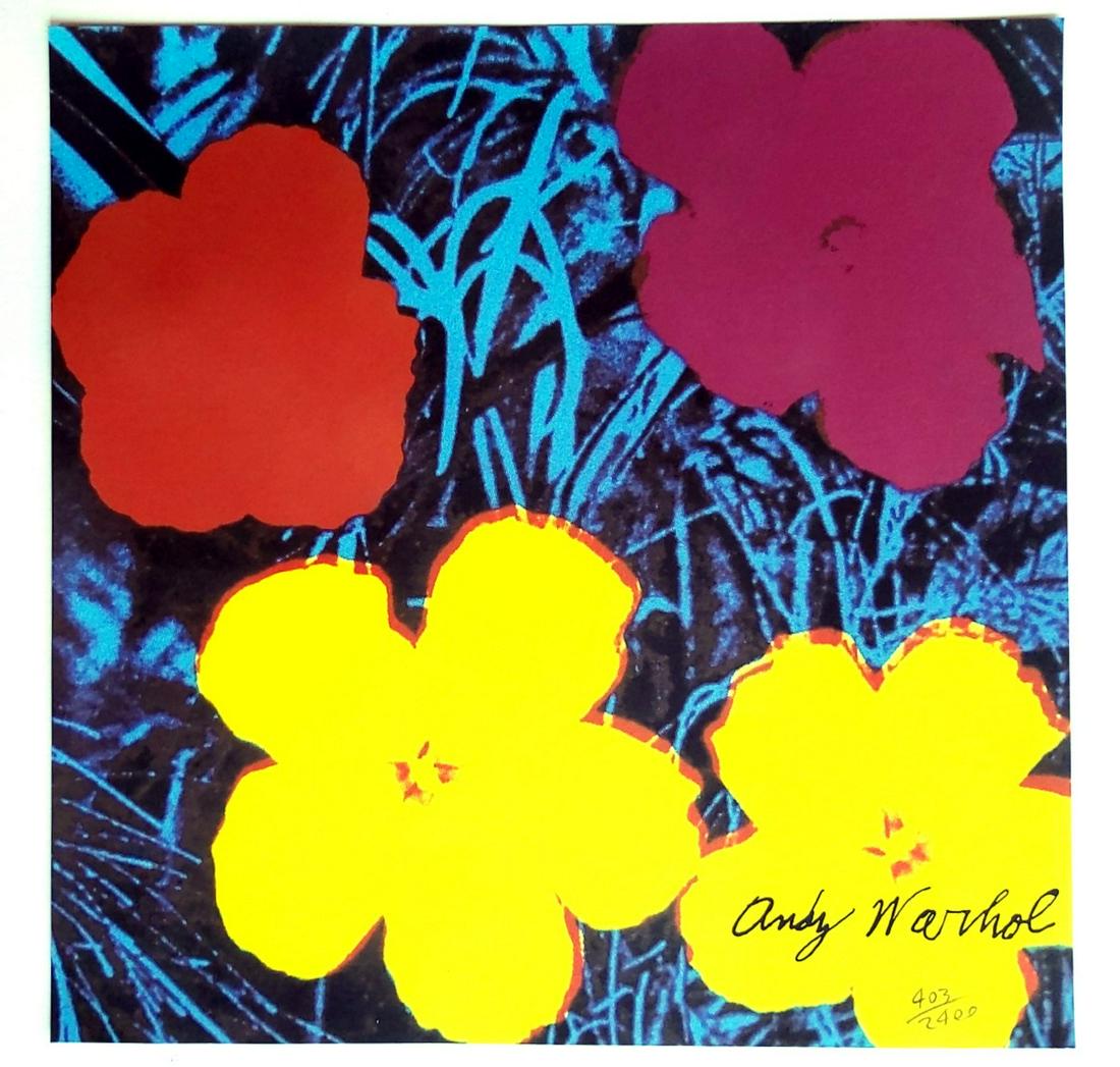 Andy Warhol POPPY FLOWERS. 60x60 CM: Andy Warhol .Title :POPPY FLOWERS, Size 60x60 cm .Paper 300/400 grams.Printed signature. . Edition 2400