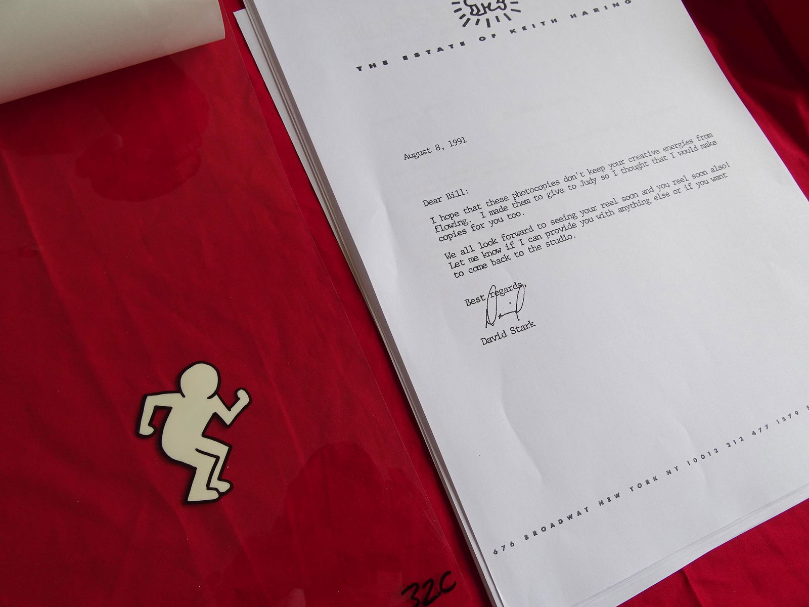 Keith Haring - Original drawing, hand painted: Original hand-painted and hand inked production animation cel of figures from the Sesame street animated segment, authentic hand-painted.This is an authentic hand-painted animation cel created by Keit