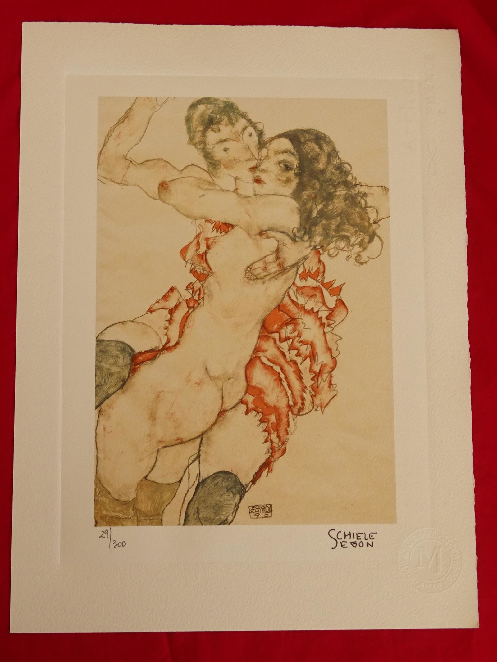 Egon Schiele: Egon Schiele. Limited edition , 38x28cm, phototype heliogravure printed in a limited edition of 300 copies and is of exceptional quality and size (38x28.5 cm) by Arts Edition Impression Ars Longa Vita