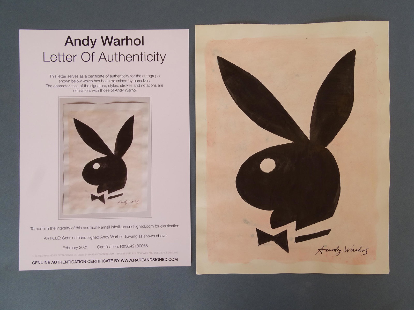 Andy Warhol, ink drawing, hand signed: Andy Warhol (attributed), ink drawing, hand signed, good condition, aprox 31x24cm. Andy Warhol was an American artist, director and producer who was a leading figure in the visual art movement known a