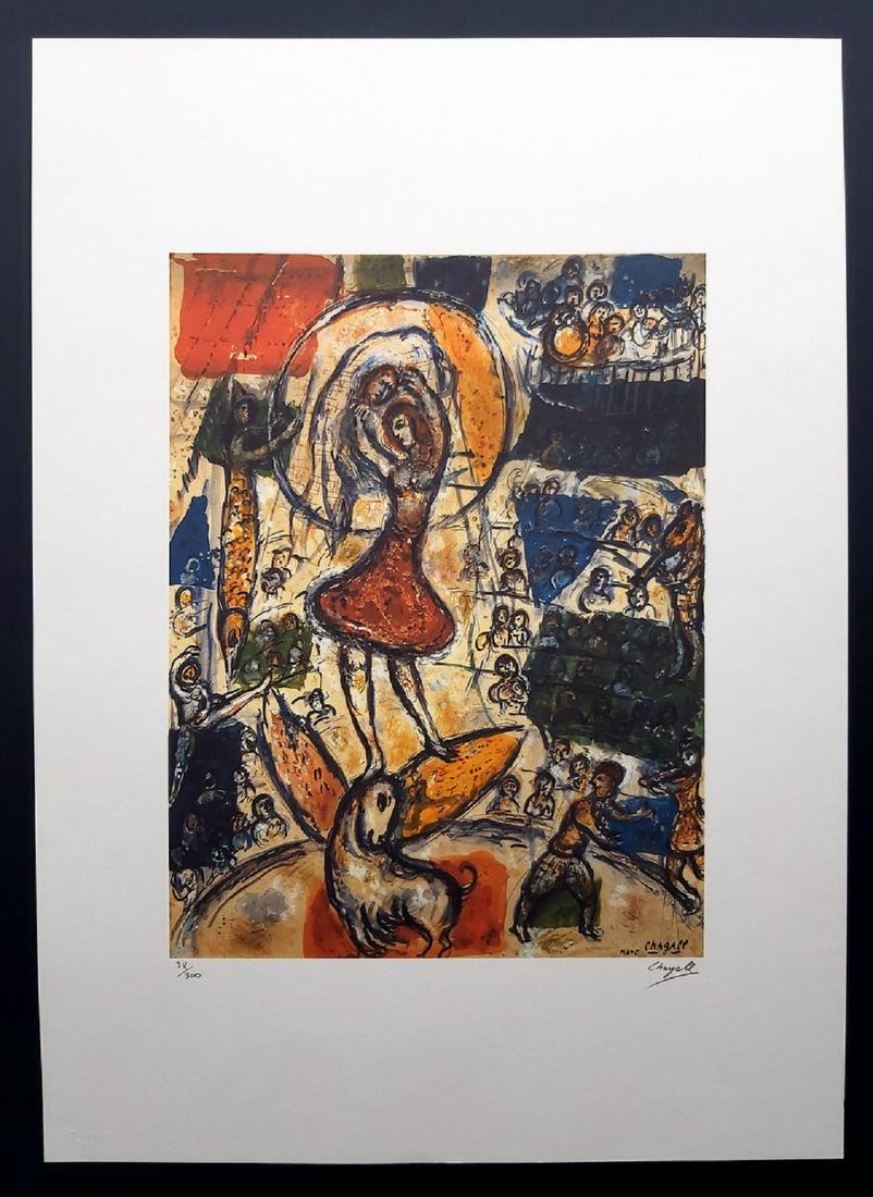 Chagall Marc, 50x70 cm, pencil signature, certificate: Marc Chagall.SPADEM edition lithograph, signature pencil.Size 50x70 cm.Signature in pencil.numbering 300.SPADEM France stamp.Certificate