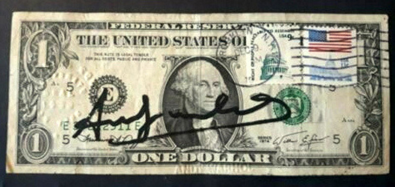 ANDY WARHOL - Signed two dollars banknote 1976 (1 of 6)