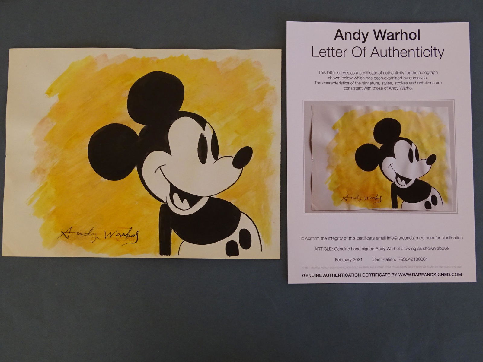 Andy Warhol, ink drawing, hand signed (1 of 6)