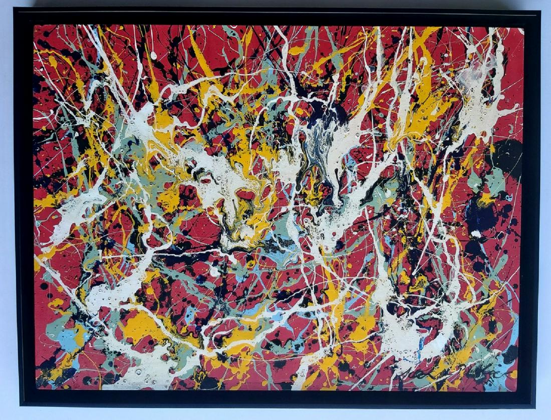 Jackson Pollock,  oil on canvas handmade. (1 of 5)