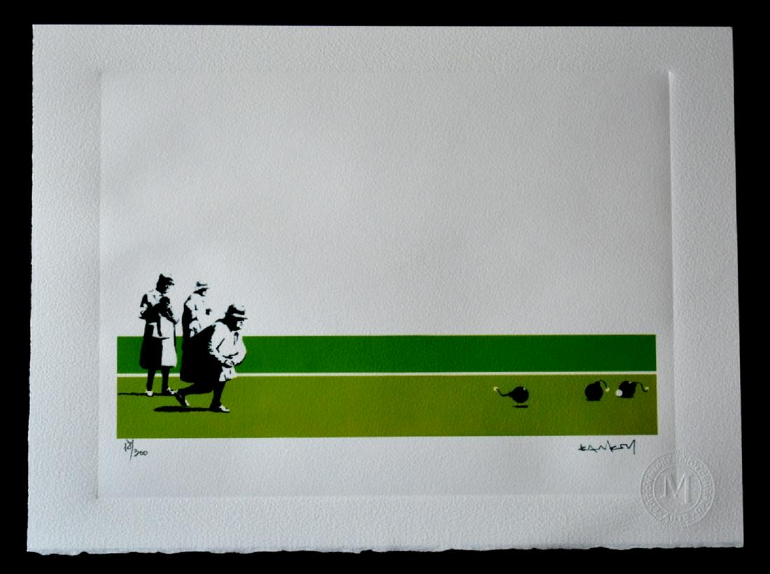 Banksy Bomb Middle England (2003) signed plate (1 of 4)