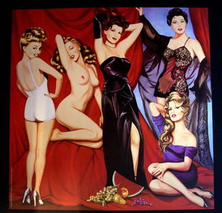 Antonio De Felipe: Original Lithograph.97 X 93 Cm: ANTONIO DE FELIPE: ORIGINAL LITHOGRAPHIC TABLEDESCRIPTION: With registration number and Copyright. Original Spanish License. Barcelona .------- FAMOUS TABLE BELONGING to the CINEMASPOP Collection of W