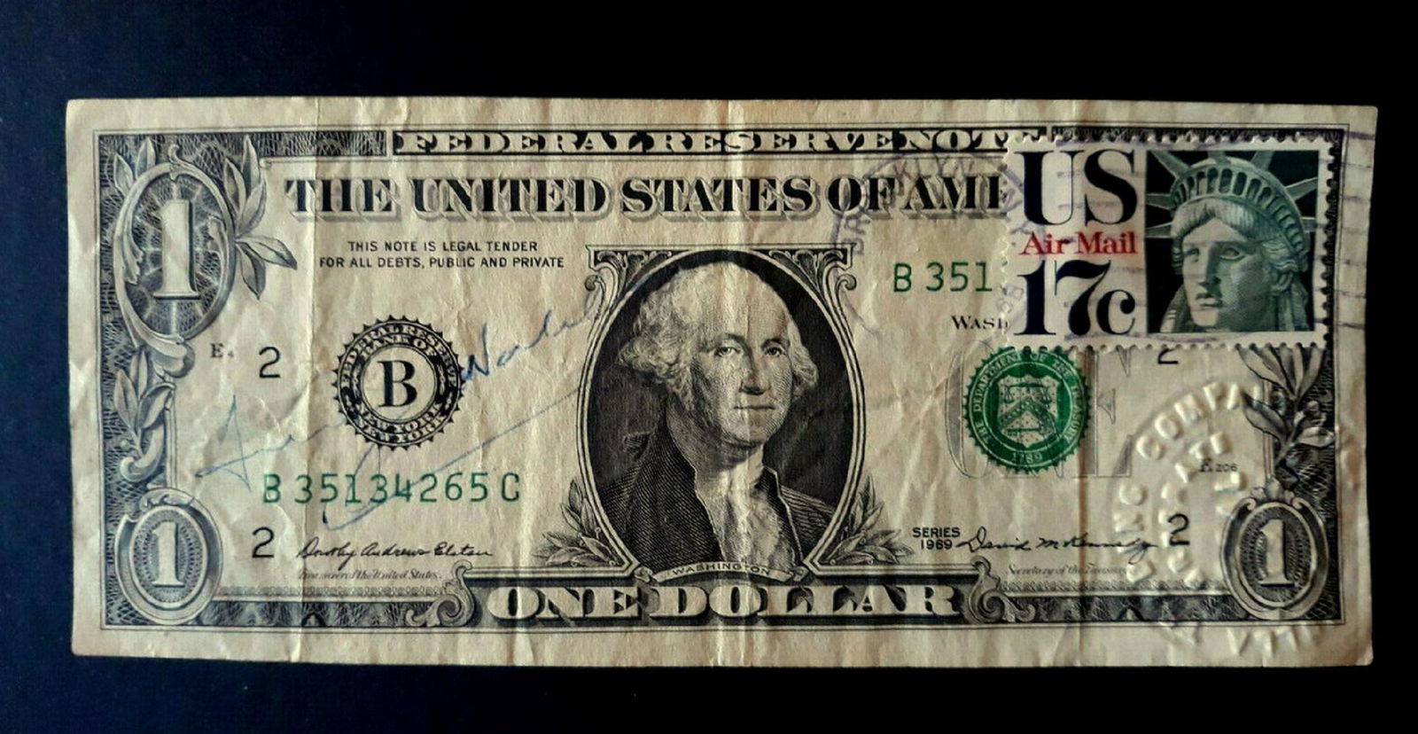 Andy Warhol,  Vintage Rare Art Signed Dollar Bill (1 of 5)