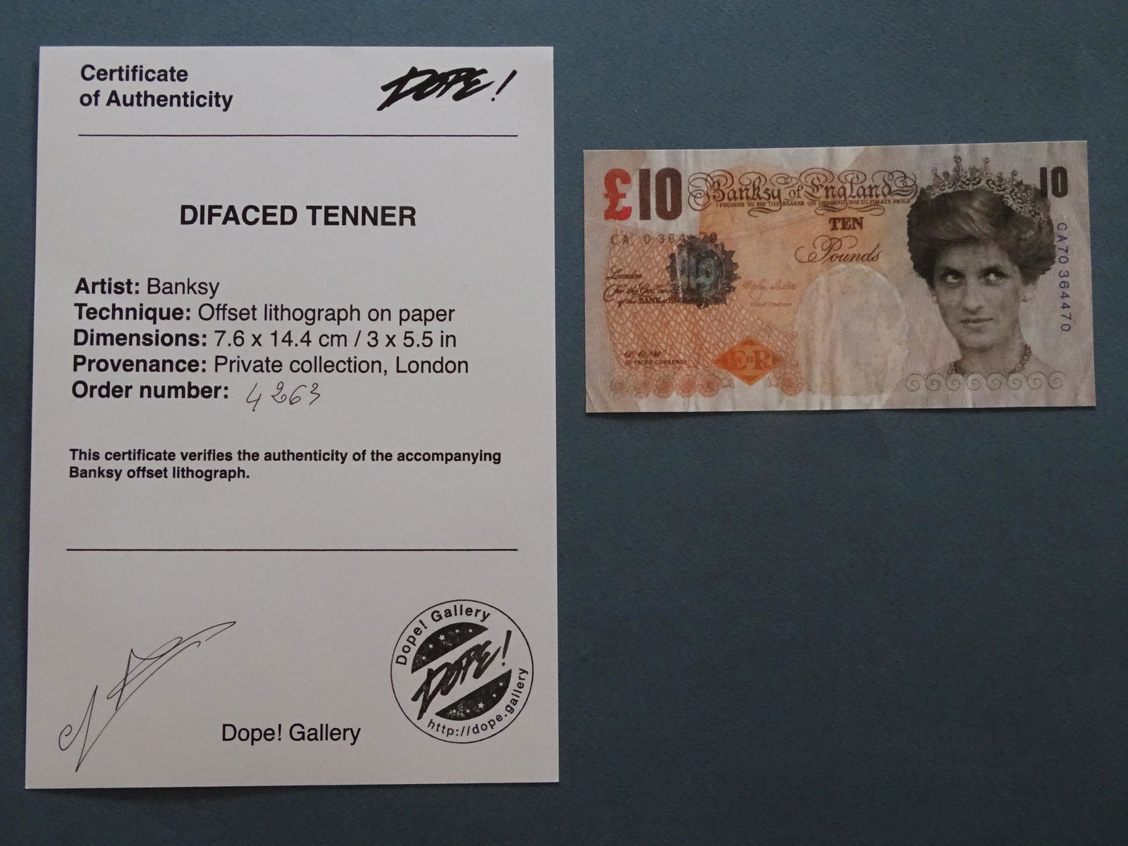 BANKSY TENNER + COA (1 of 5)