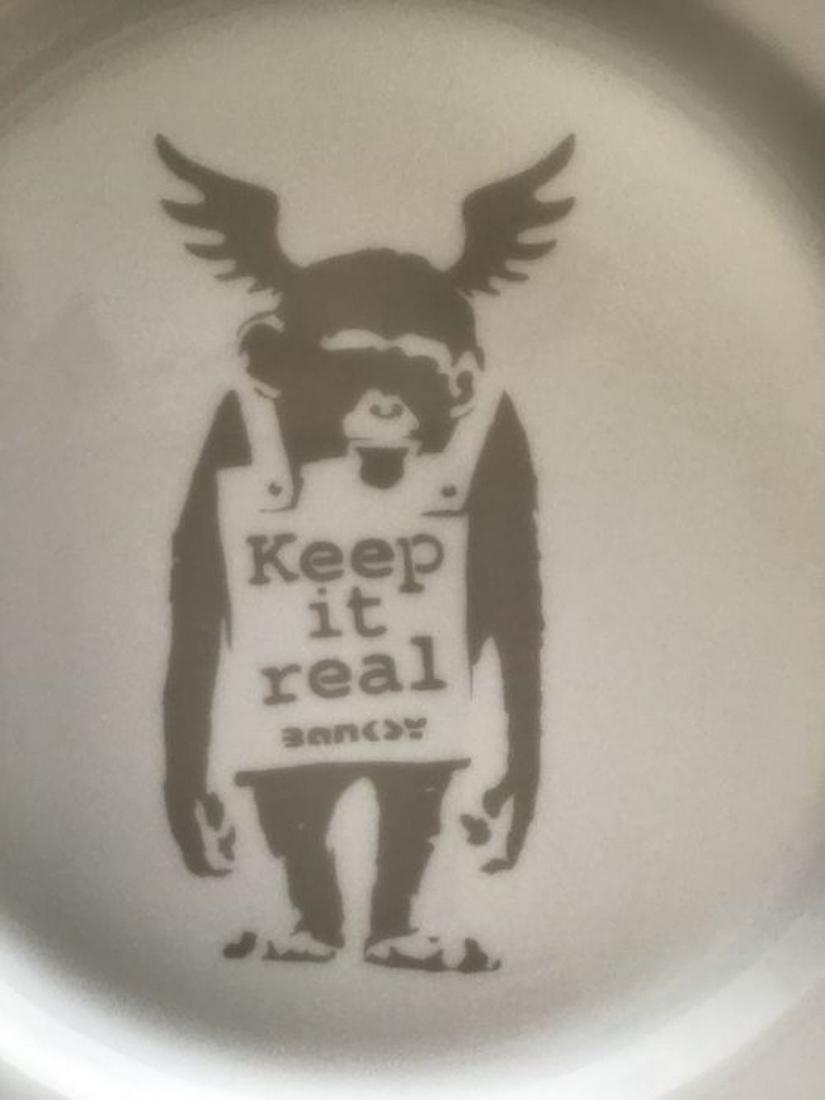 Banksy Monkey from Moco Museum - Laught Now â€“ Plate (1 of 3)
