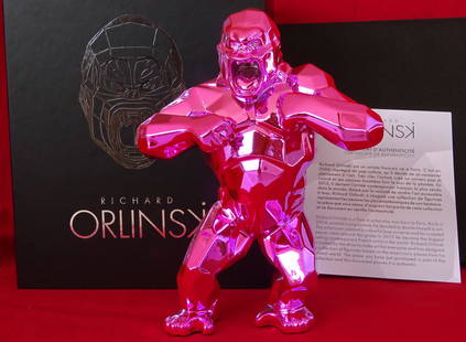 Richard Orlinski (1966) -Kong sculpture: Richard OrlinskiNew condition Certificate of Authenticity includedMaterial ResinSize 13cm high x 10cm wide x 5cm deepRichard Orlinksi a great artist as was Jeff Koons, Andy Warhol or the current Banks