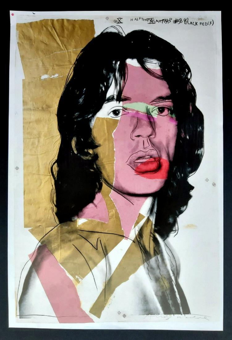 Andy Warhol - Mick Jagger, original offset lithograph (1 of 2)