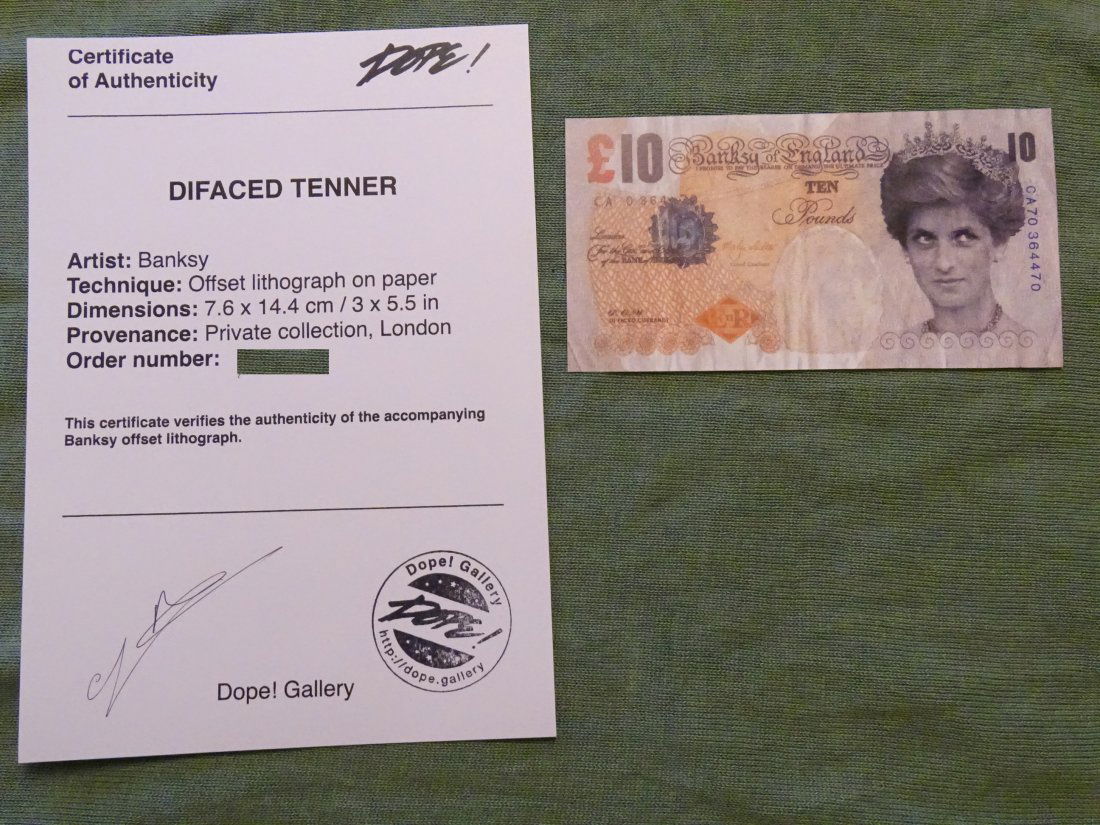 BANKSY TENNER + COA (1 of 1)