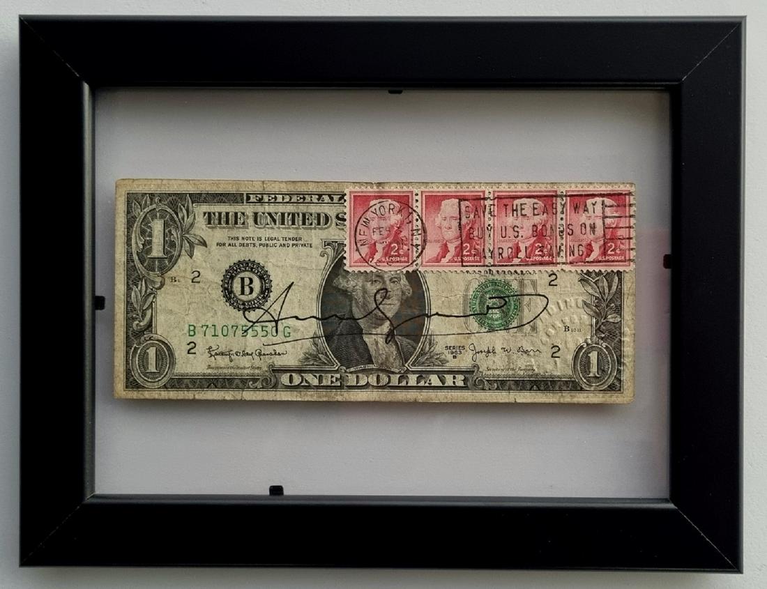 Andy Warhol, Vintage Rare Art Signed Dollar Bill (1 of 4)