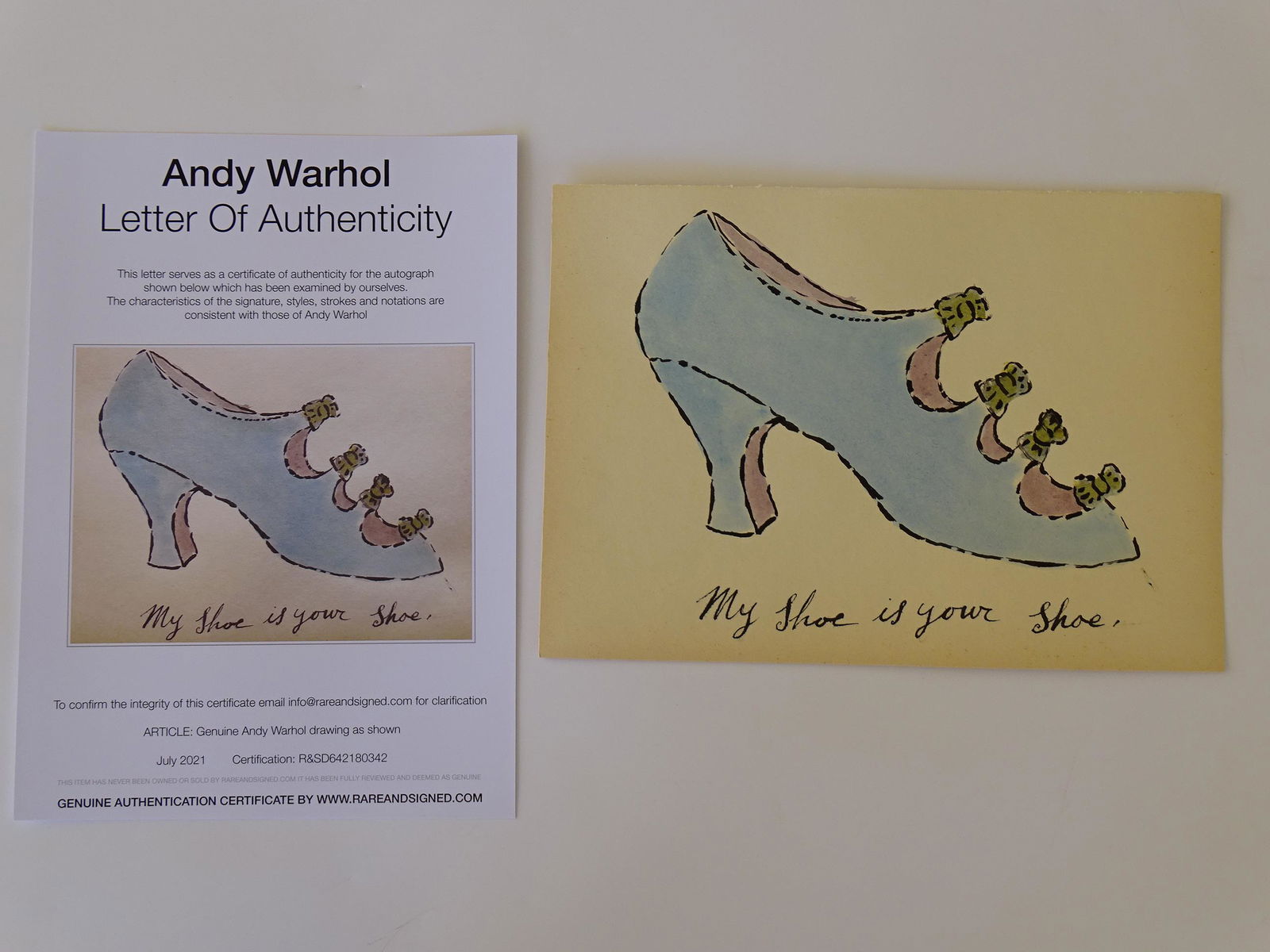 Andy Warhol, ink drawing, hand signed (1 of 4)