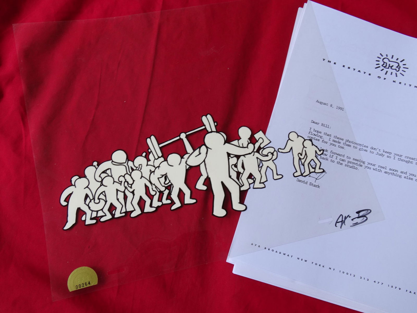 Keith Haring - Original drawing, hand painted (1 of 8)