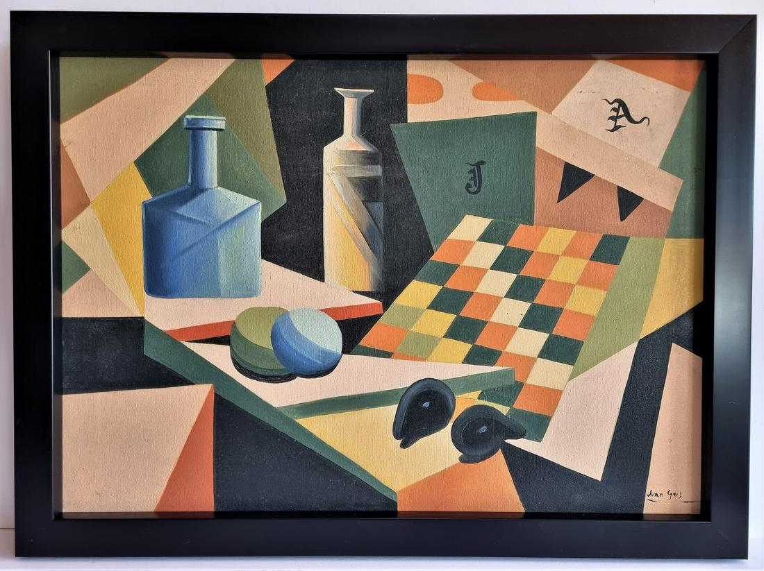 JUAN GRIS , OIL ON CANVAS. ATTRIBUTED (1 of 4)