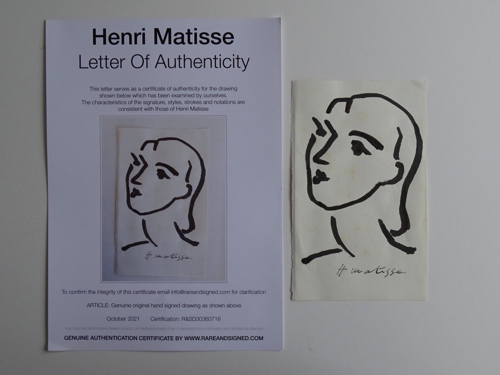 Henri Matisse, hand drawing, hand signed (1 of 7)