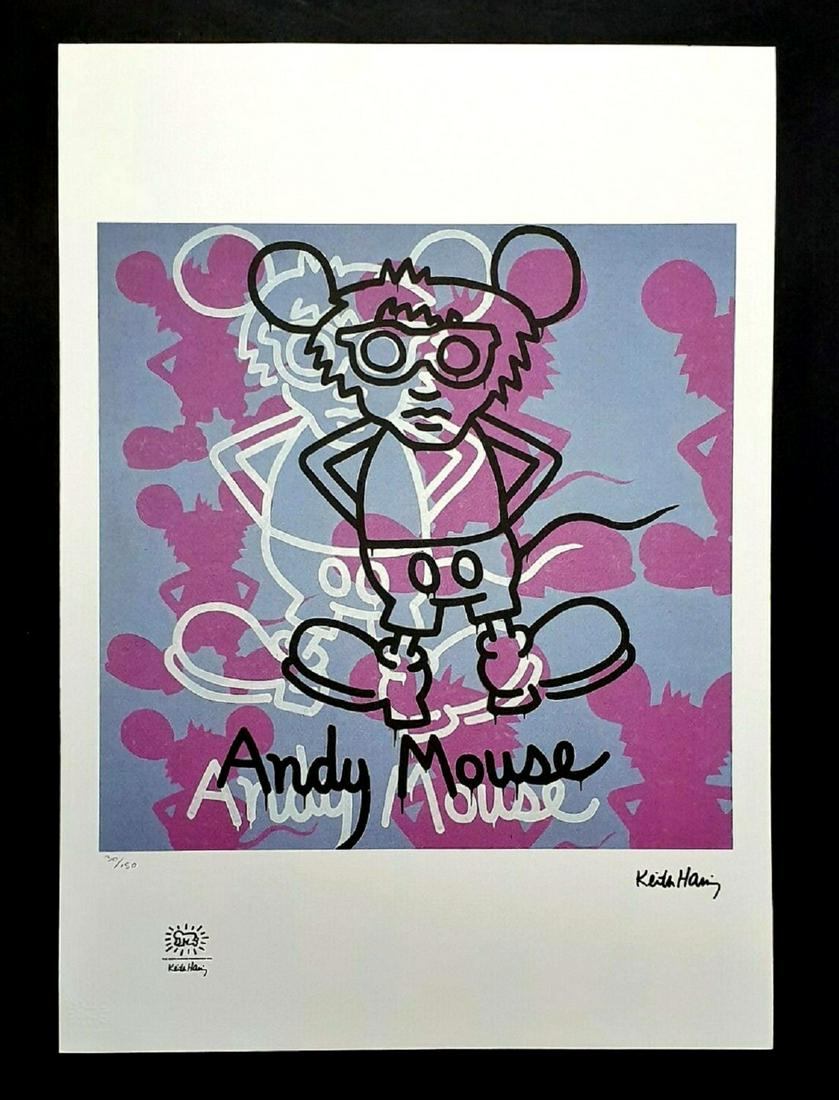 KEITH HARING - LITHOGRAPHIE 50 X 70 CM, CERTIFICATE OF (1 of 3)