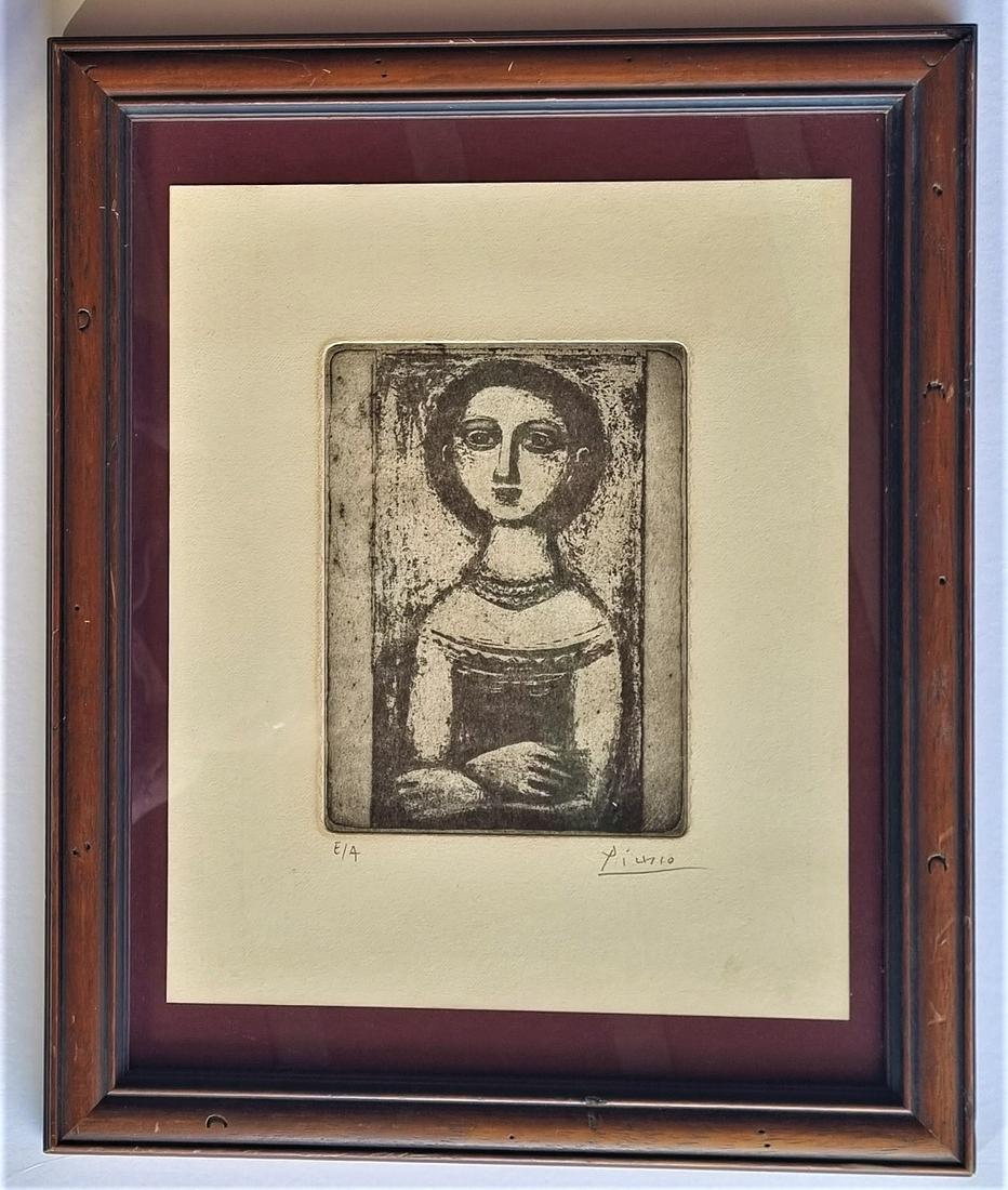 PABLO PICASSO, Etching signed by hand (1 of 3)
