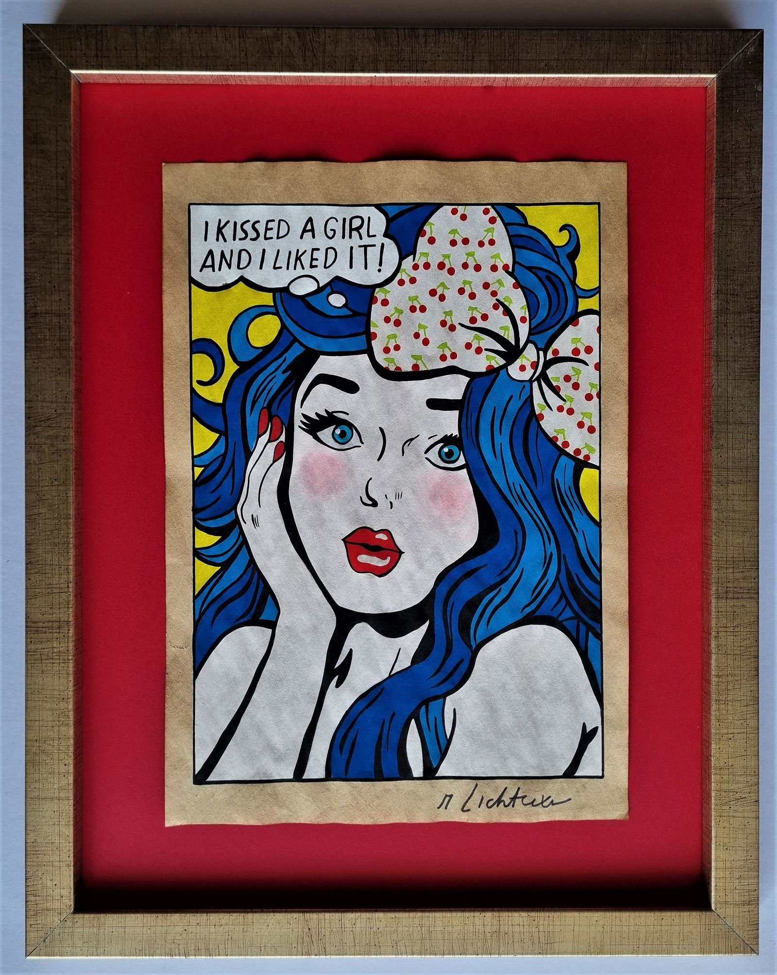 ROY LICHTENSTEIN , DRAWING ON PAPER SIGNED (1 of 2)