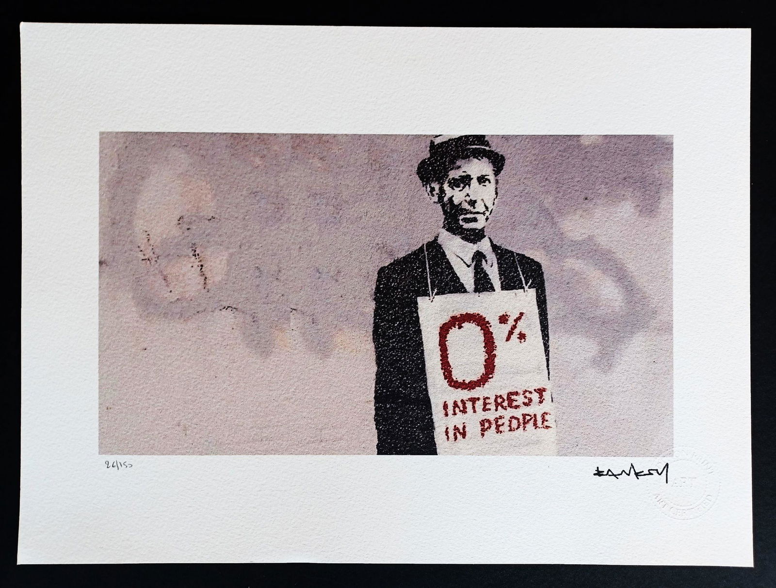 Banksy , Lithographie Signed , numbered COA (1 of 4)