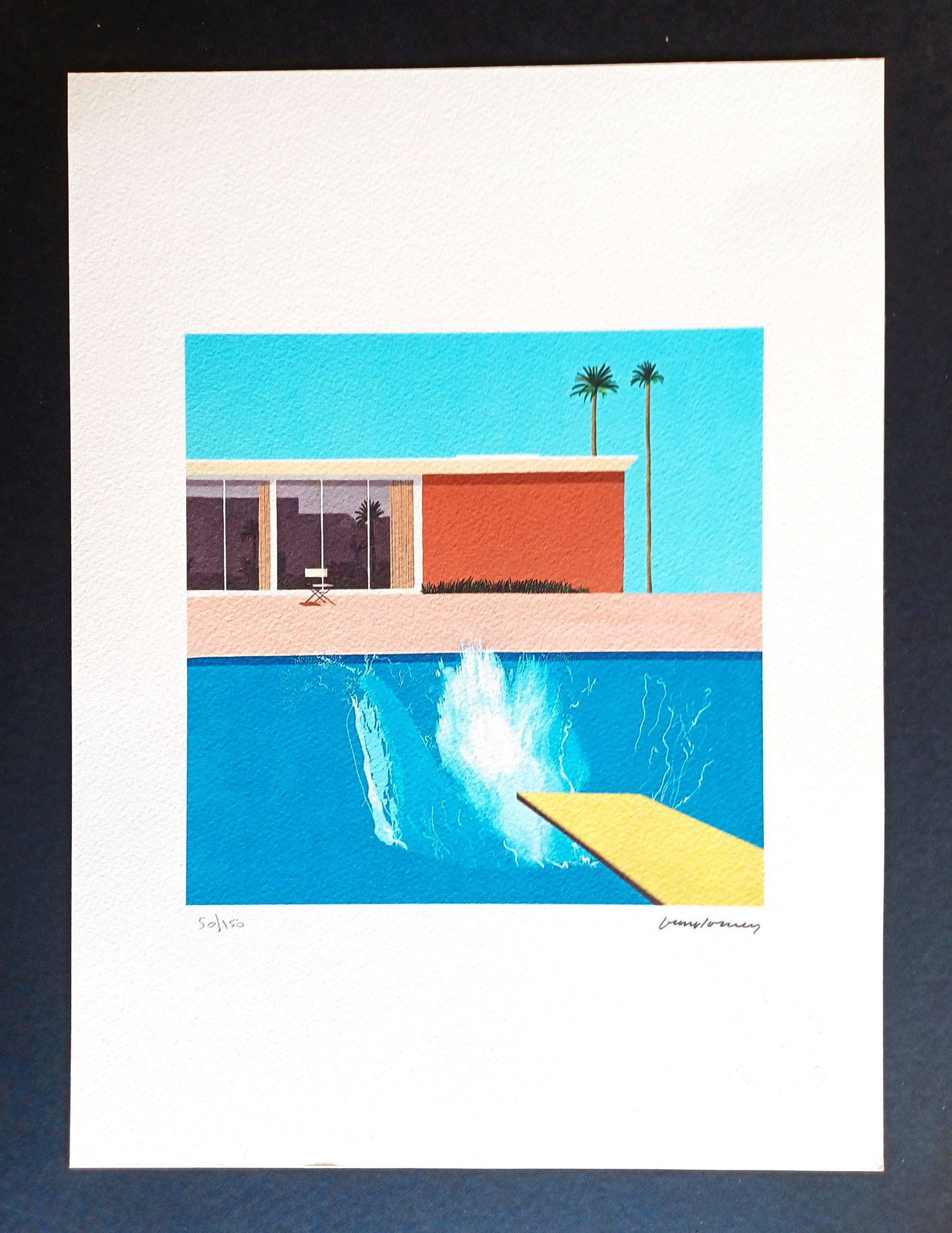 David Hockney ,Lithographie Signed , numbered COA (1 of 5)