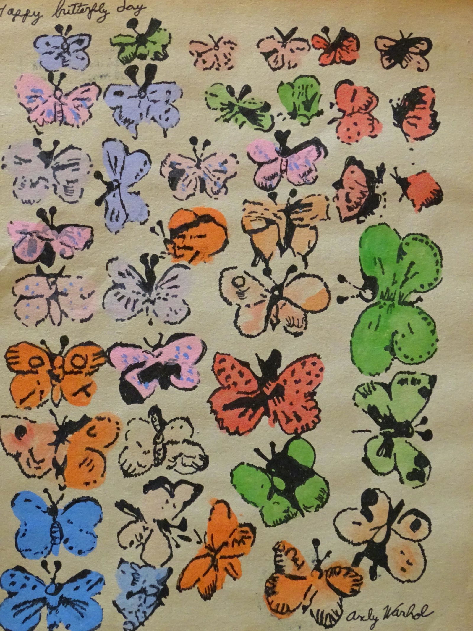 Andy Warhol, ink drawing, hand signed (1 of 6)