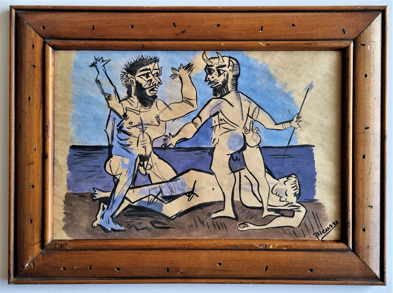 Pablo Picasso , Drawing Signed Paper (1 of 2)