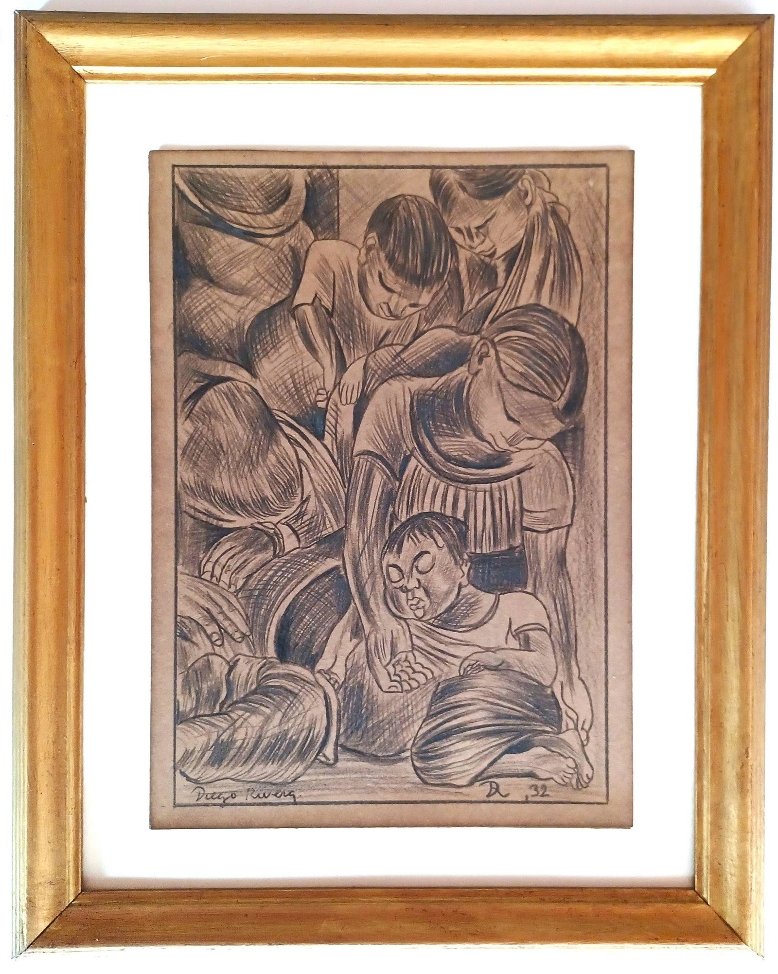 Diego Rivera , drawing hand signed (1 of 3)