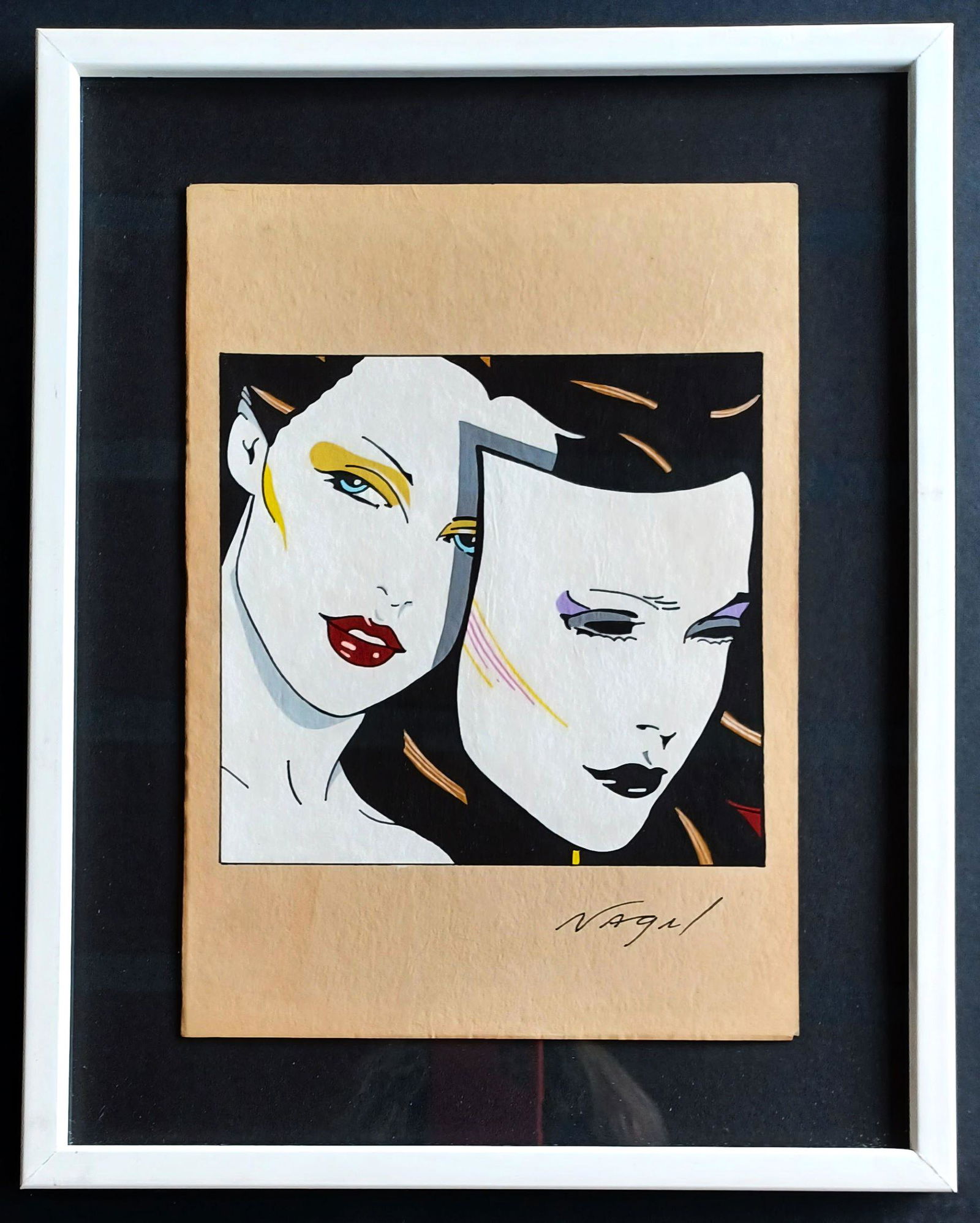 PATRICK NAGEL , hand signed drawing (1 of 2)