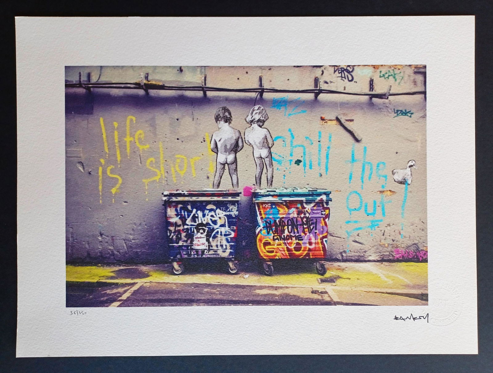 Banksy , Lithographie Signed , numbered COA (1 of 5)