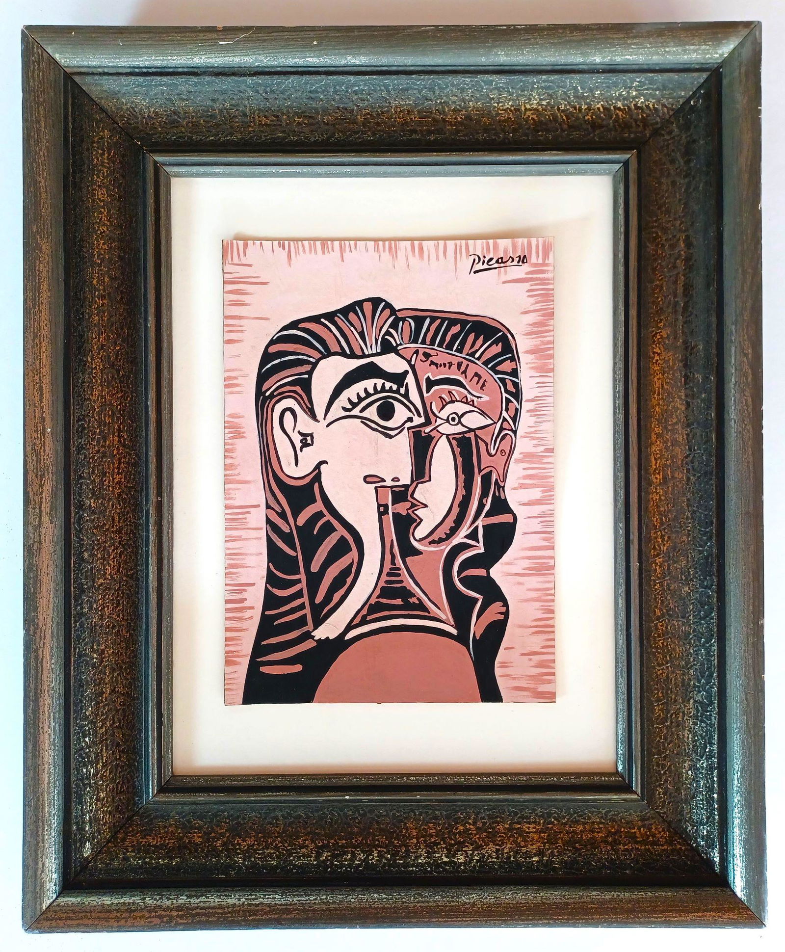 Pablo Picasso , Drawing Signed on cardboard (1 of 2)