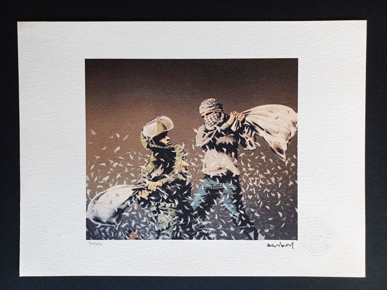 Banksy , Lithographie Signed , numbered COA (1 of 5)