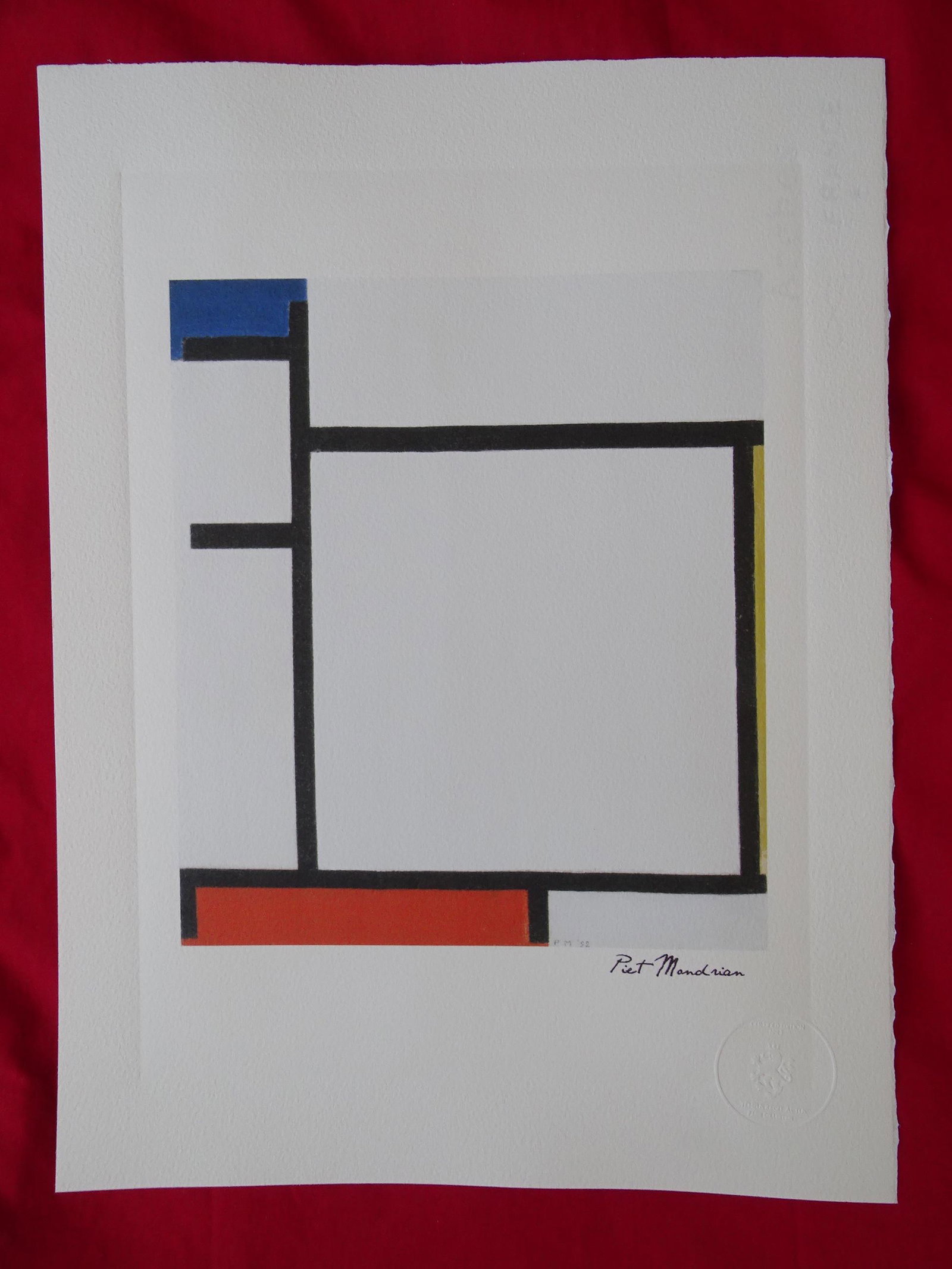 Piet Mondrian: Piet Mondrian. Limited edition , 38x28cm, phototype heliogravure,exceptional quality and size (38x28.5 cm) by Arts Edition Impression Ars Longa Vita Brevis