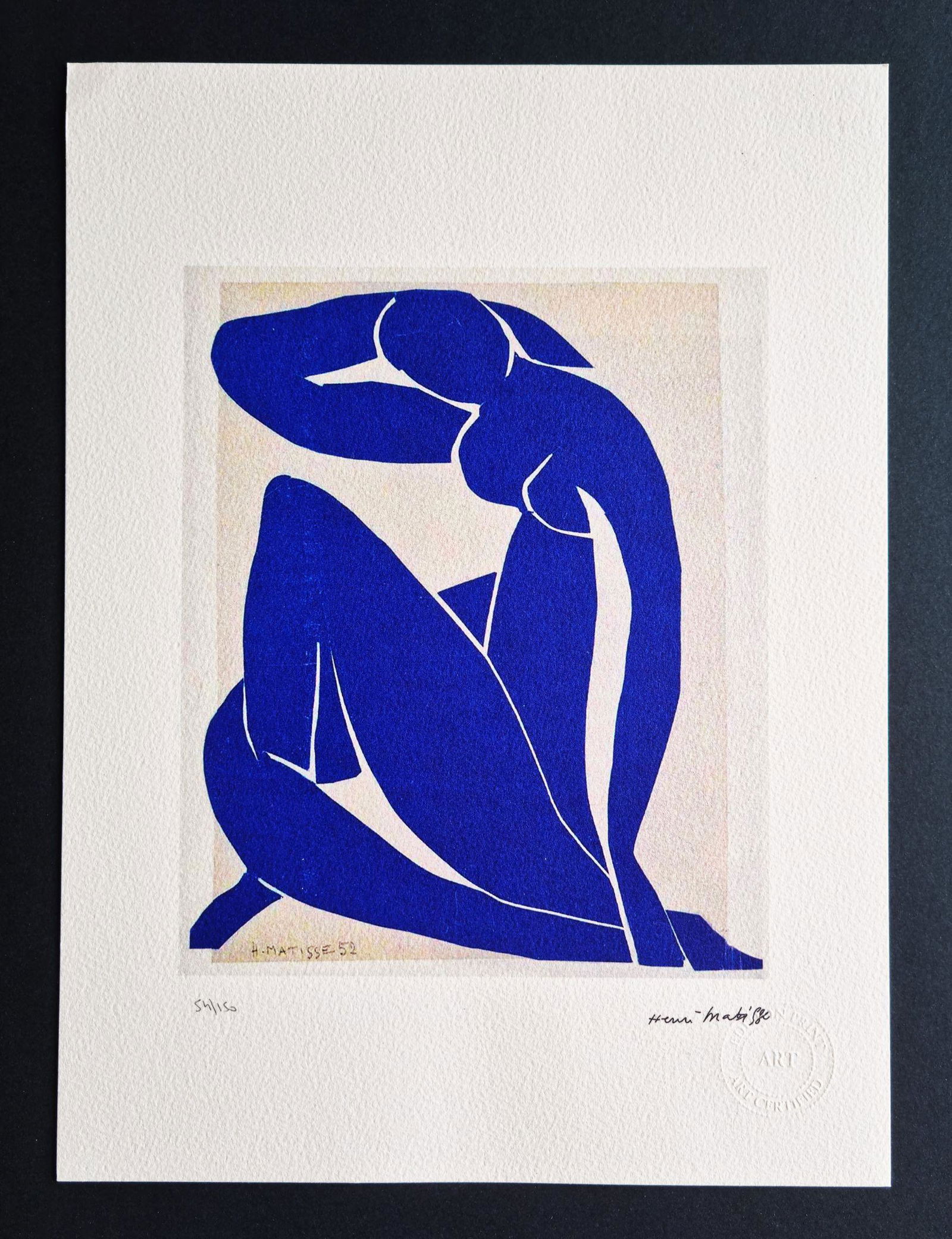 Henri Matisse ,Lithographie Signed , numbered COA (1 of 5)