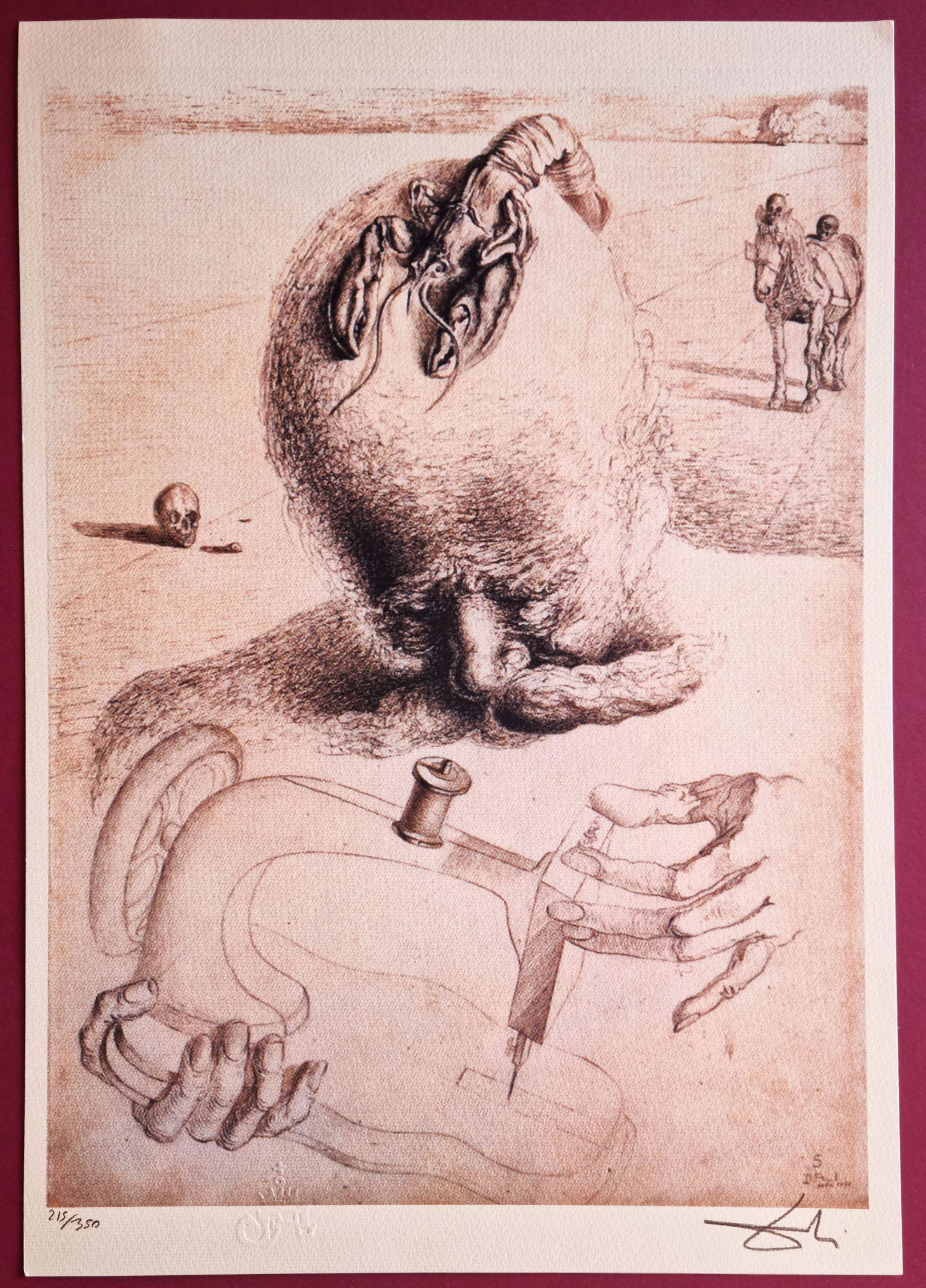 Salvador Dali Lithograph signed by hand, paper 300 gm (1 of 3)