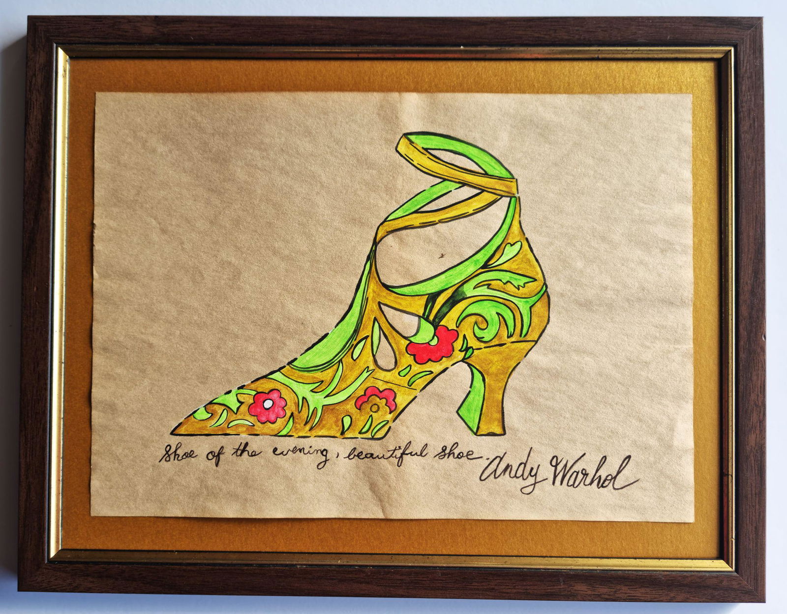 ANDY WARHOL, SIGNED DRAWING (1 of 2)