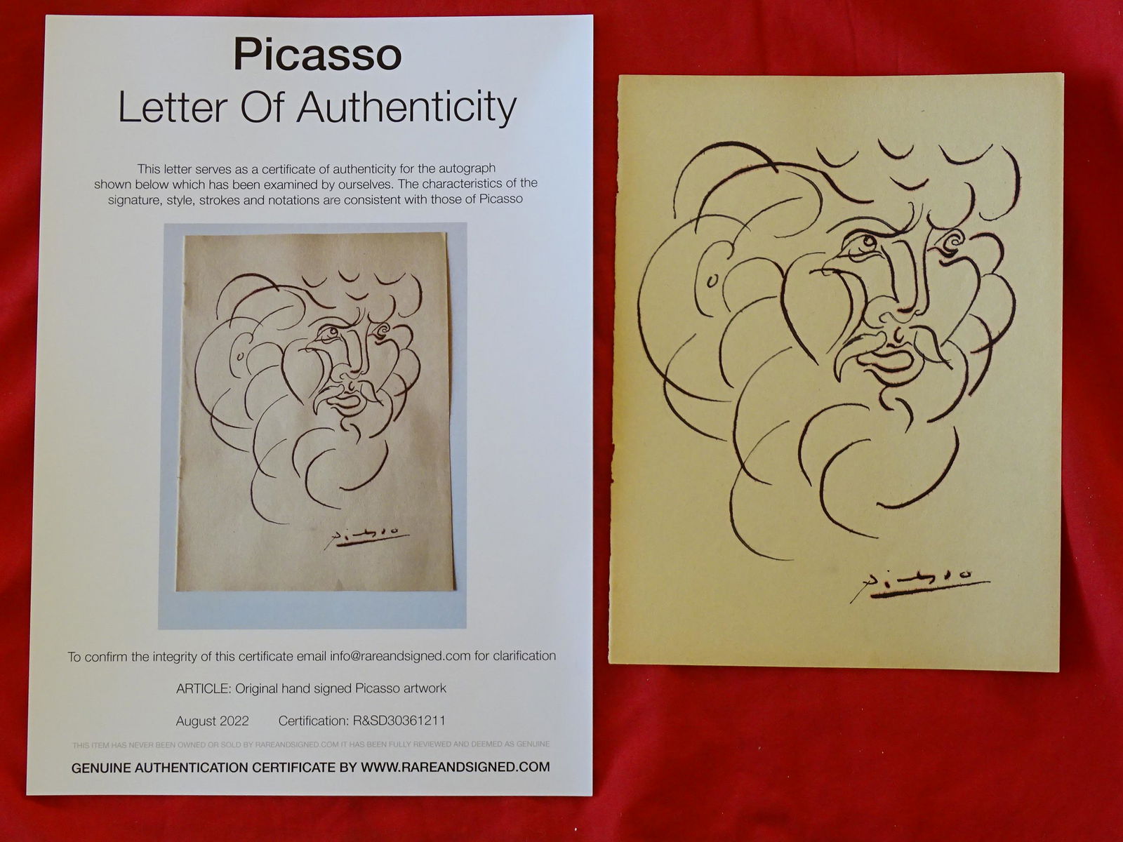 Pablo Picasso, ink drawing (1 of 6)